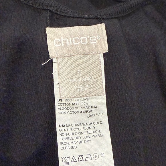 Chico's Black Backless Sleeveless Tank Top - Picture 3 of 3